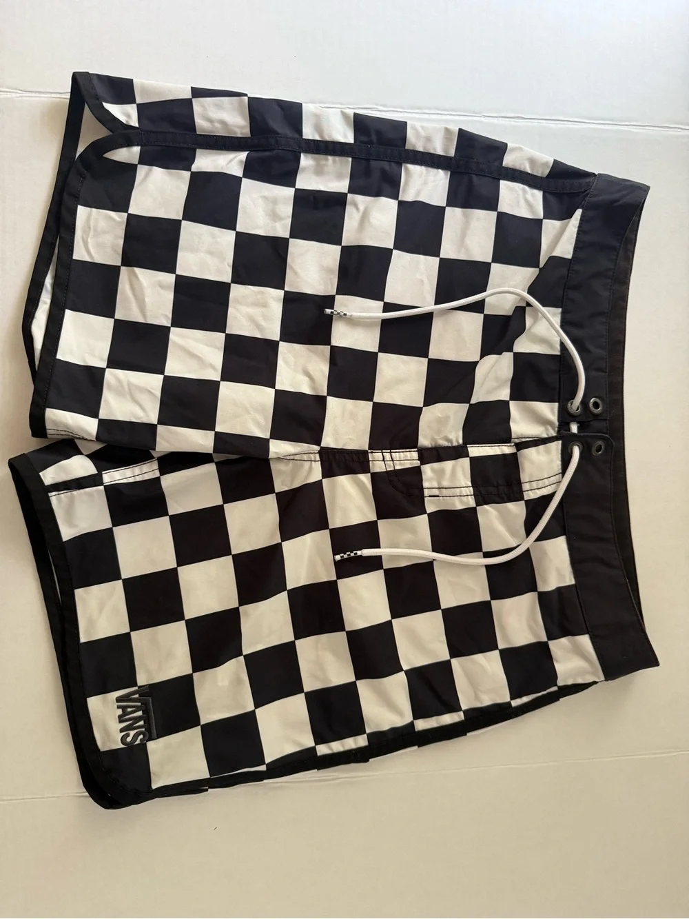 Vans Black & White Checkerboard Board Shorts